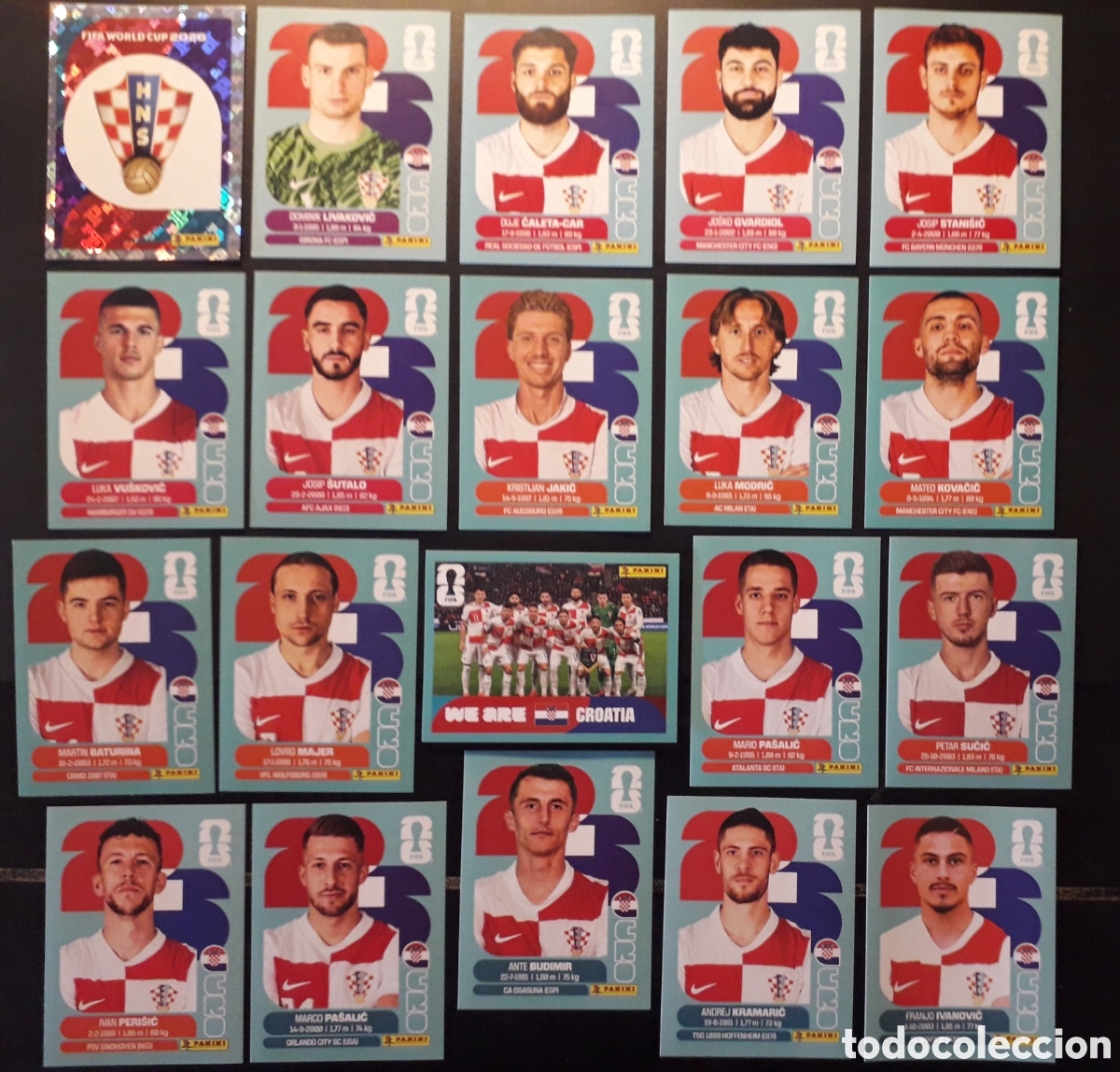 Figurine di Calcio: 20 CROMOS CROACIA, EQUIPO COMPLETO MUNDIAL F&Uacute;TBOL 2026 FIFA WORLD CUP PANINI SIN PEGAR