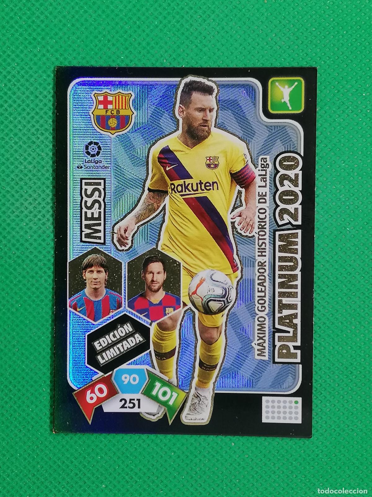 Cartes &agrave; collectionner de Football: MESSI PLATINUM 2020 BARCELONA EDICION LIMITADA ⚽ PANINI ADRENALYN 19 20 2019 2020 ⚽