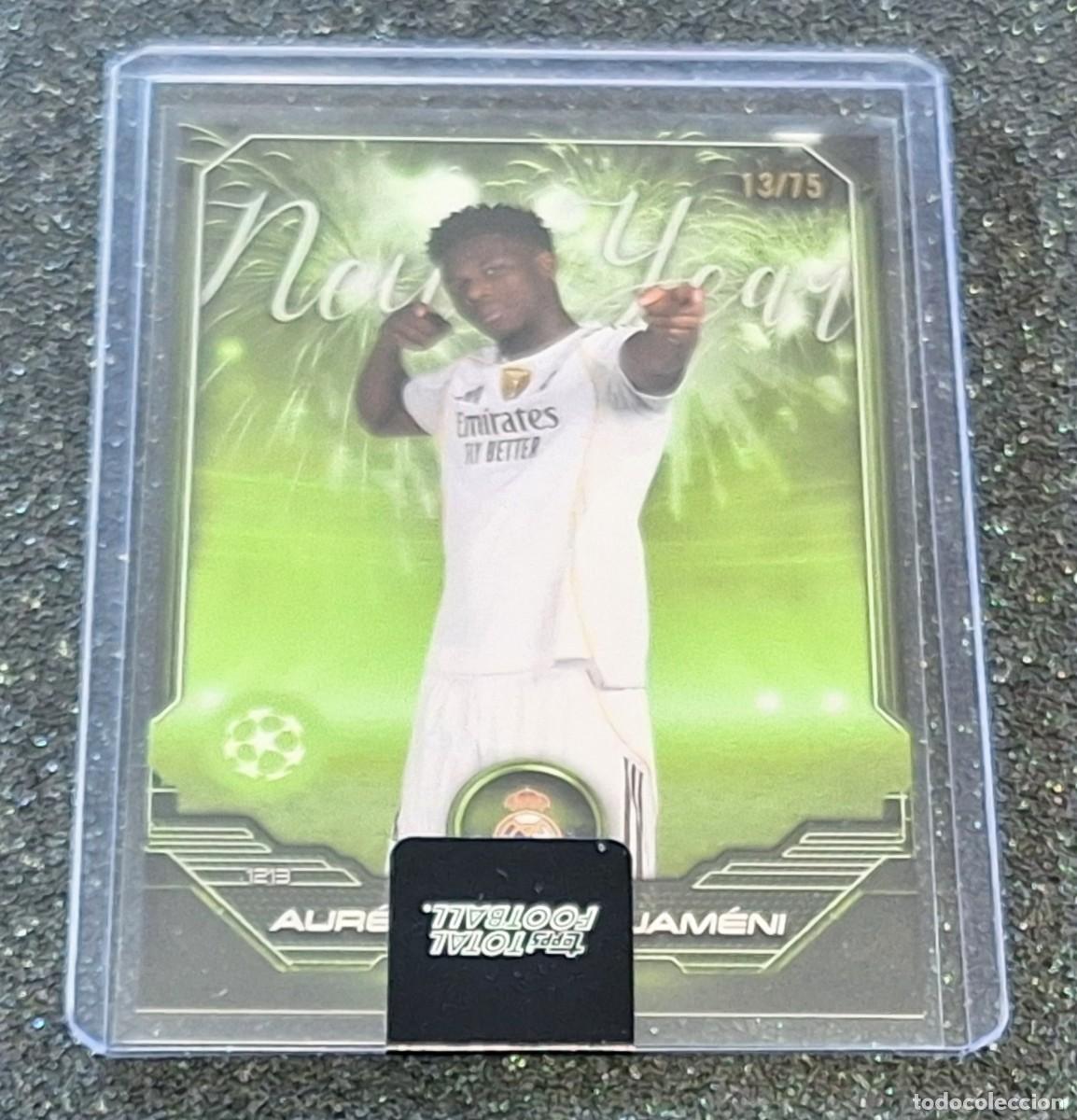 Cromos de Futebol: Aurelien Tchouameni Real Madrid Topps Total Football 13/75 New Year Green