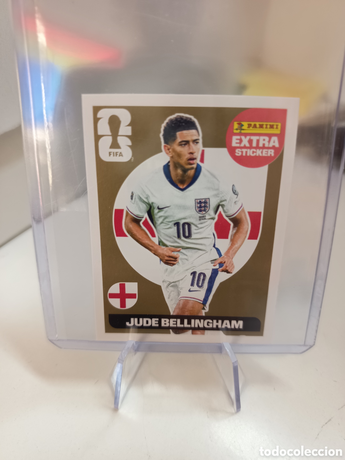 Figurine di Calcio: EXTRA STICKER JUDE BELLINGHAM ORO WORLD CUP 2026 MUNDIAL PANINI