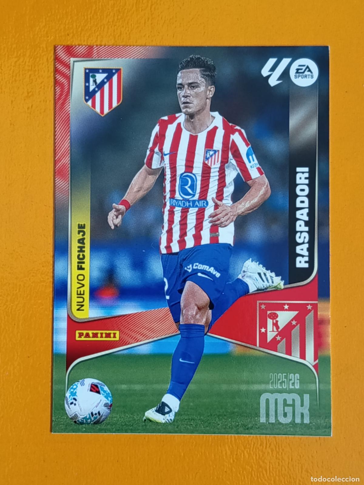 Cartes &agrave; collectionner de Football: 475 RASPADORI. NUEVO FICHAJE. ATL&Eacute;TICO DE MADRID. MEGACRACKS 2025-26. PANINI