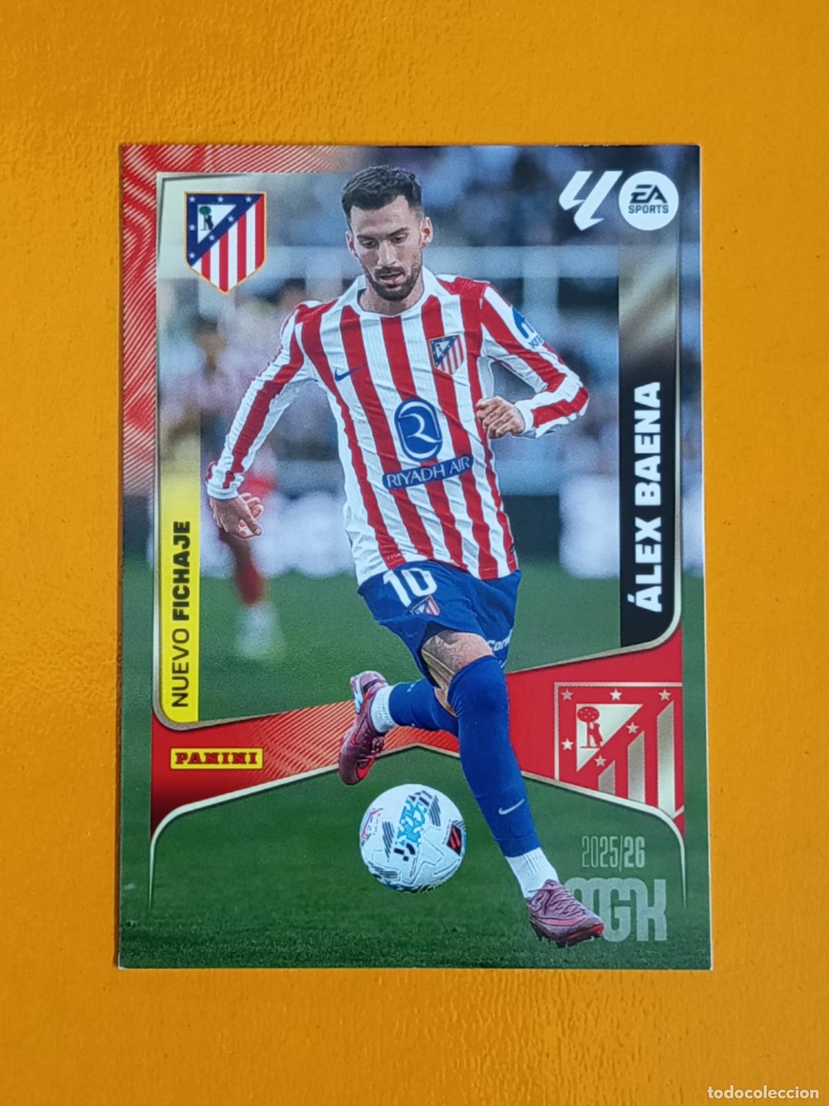Cartes &agrave; collectionner de Football: 447 &Aacute;LEX BAENA. NUEVO FICHAJE. ATL&Eacute;TICO DE MADRID. MEGACRACKS 2025-26. PANINI