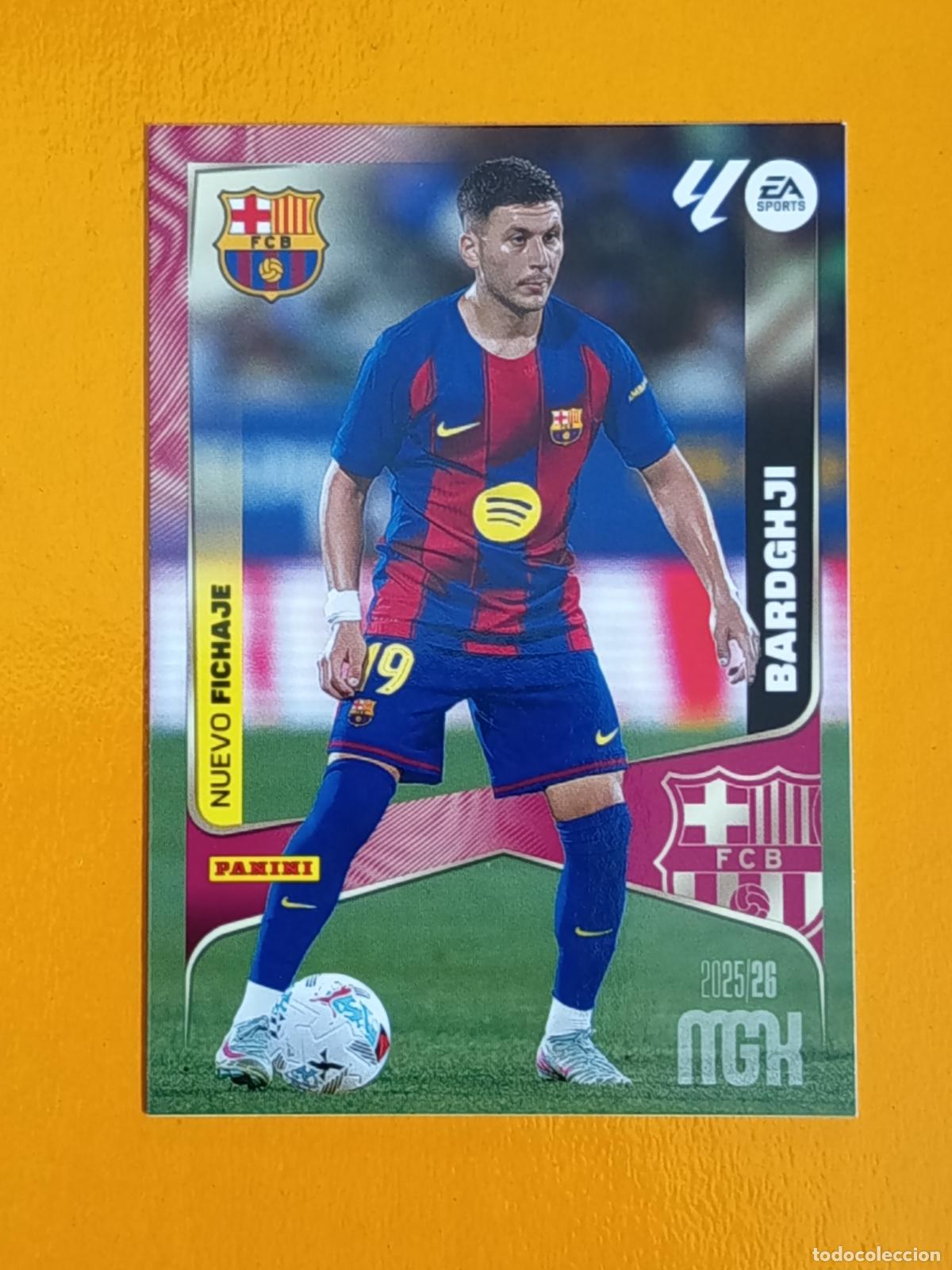 Fu&szlig;ball-Sticker: 456 BARDGHJI. NUEVO FICHAJE. F.C. BARCELONA. MEGACRACKS 2025-26. PANINI