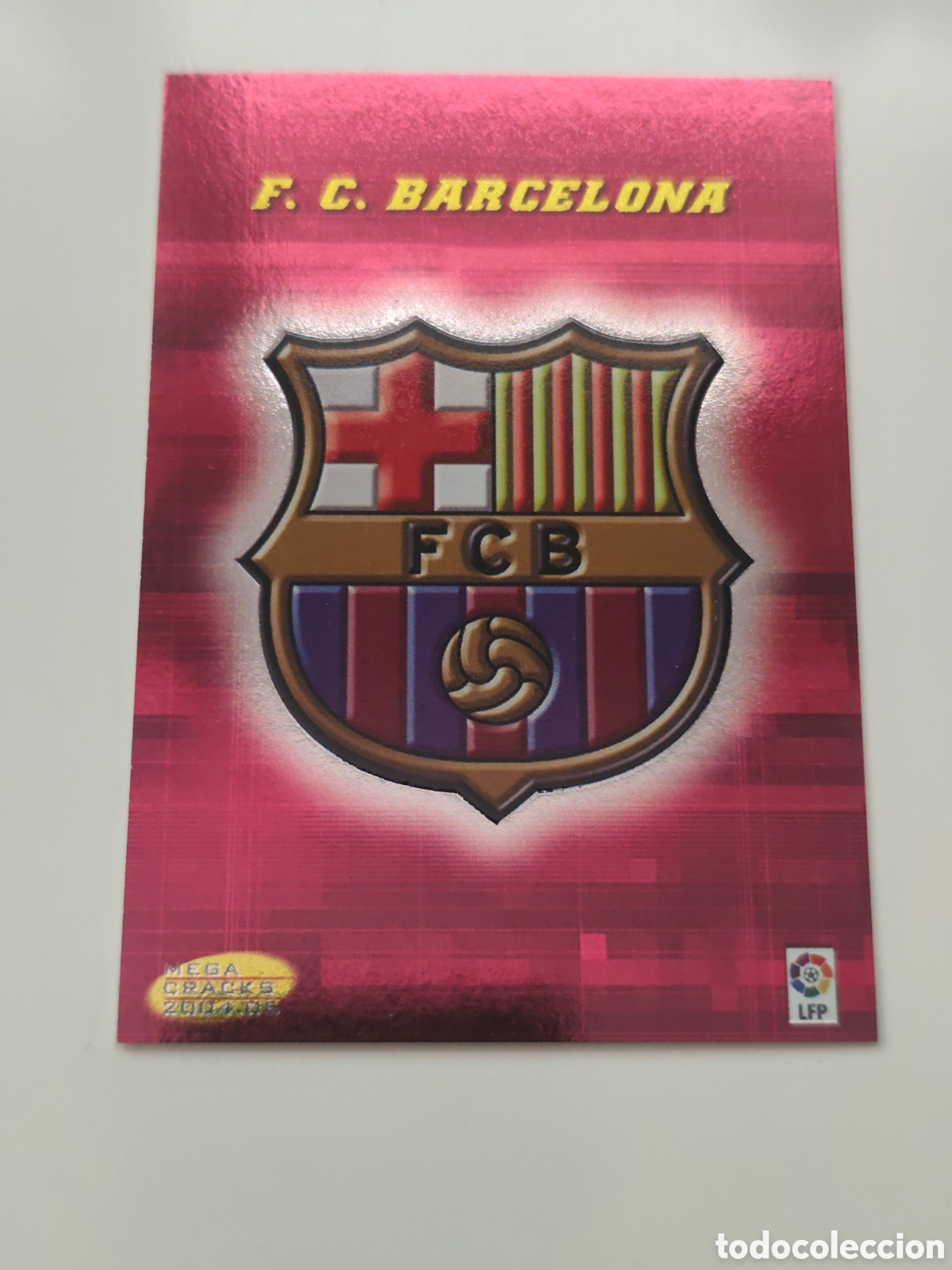 Cromos de f&uacute;tbol: 55 ESCUDO FC BARCELONA MEGACRACKS 2004 2005