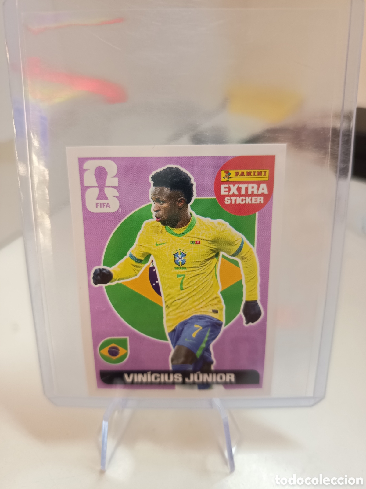 Cromos de f&uacute;tbol: EXTRA STICKER MUNDIAL WORLD CUP 2026 ROSA VINICIUS JUNIOR
