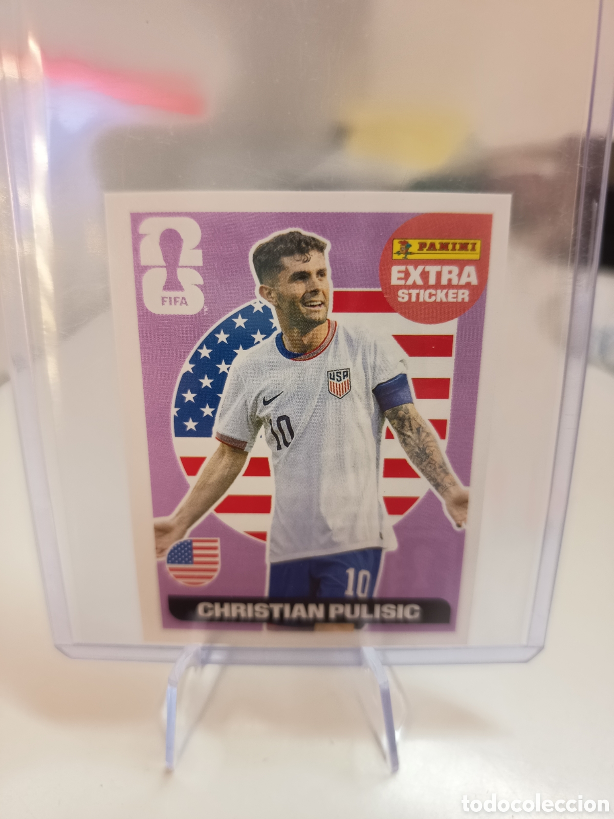 Cromos de f&uacute;tbol: EXTRA STICKER MUNDIAL WORLD CUP 2026 ROSA CHRISTIAN PULISIC