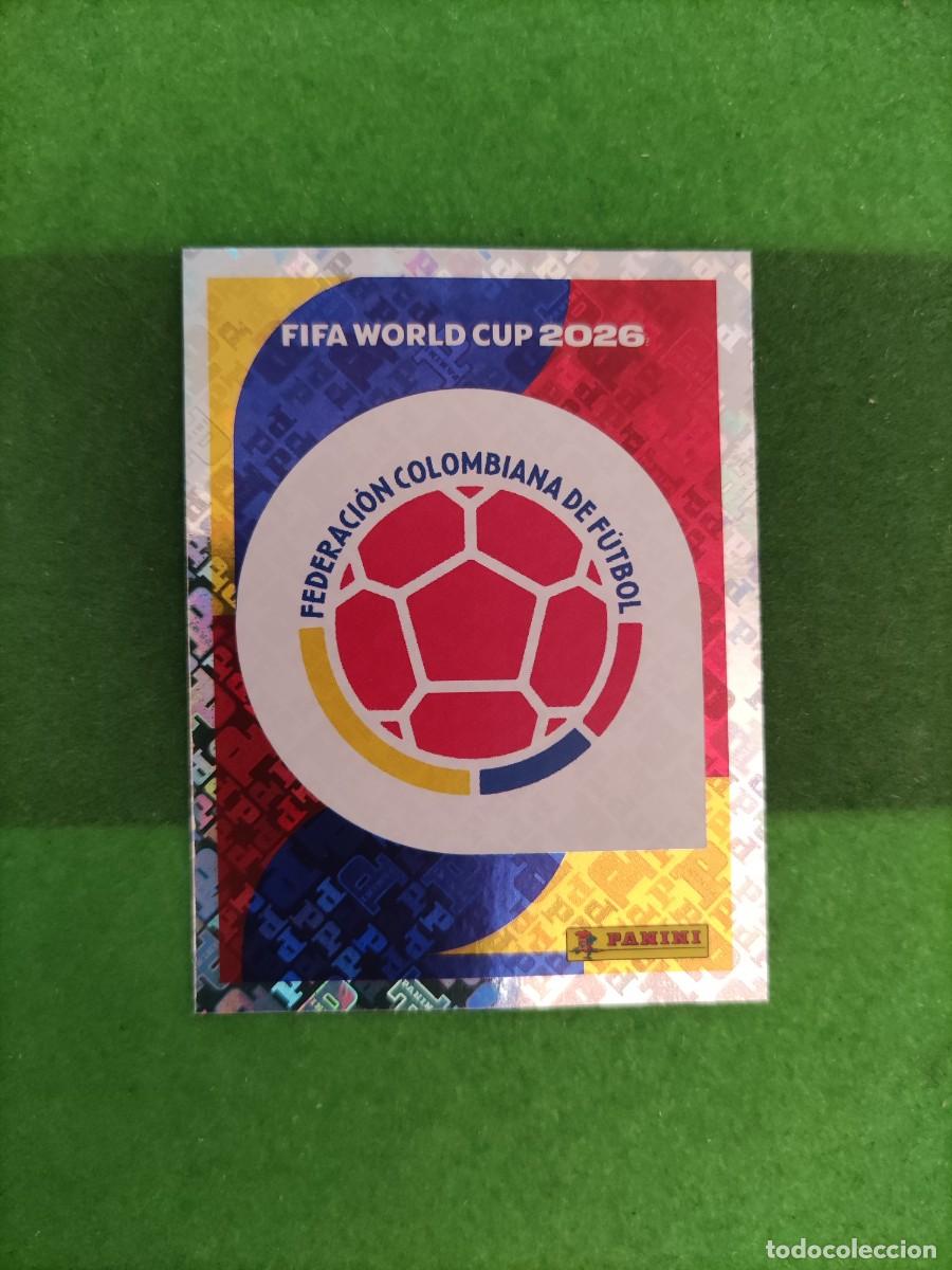 Cromos de f&uacute;tbol: Escudo Colombia COL 1 Sticker Mundial 2026 FIFA World Cup / Sin pegar
