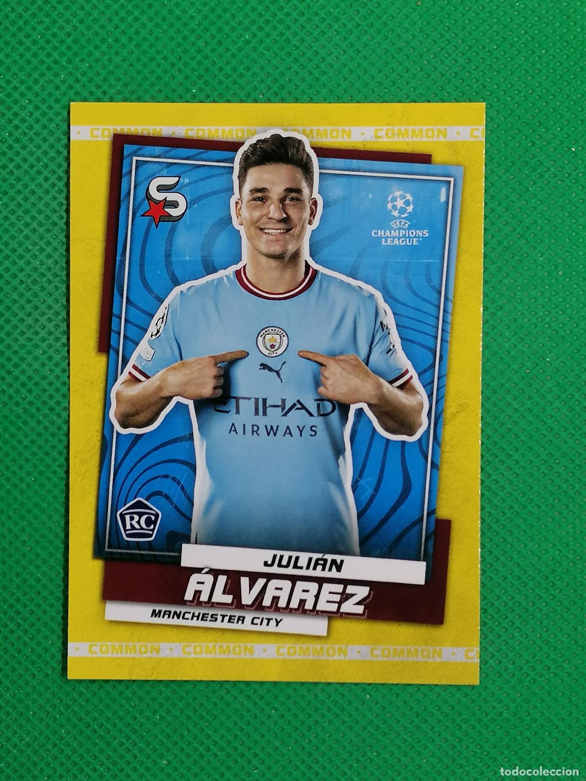 Fu&szlig;ball-Sticker: 9 JULIAN ALVAREZ MANCHESTER CITY ROOKIE COMMON ⚽ TOPPS SUPERSTARS 22 23 2022 2023 ⚽
