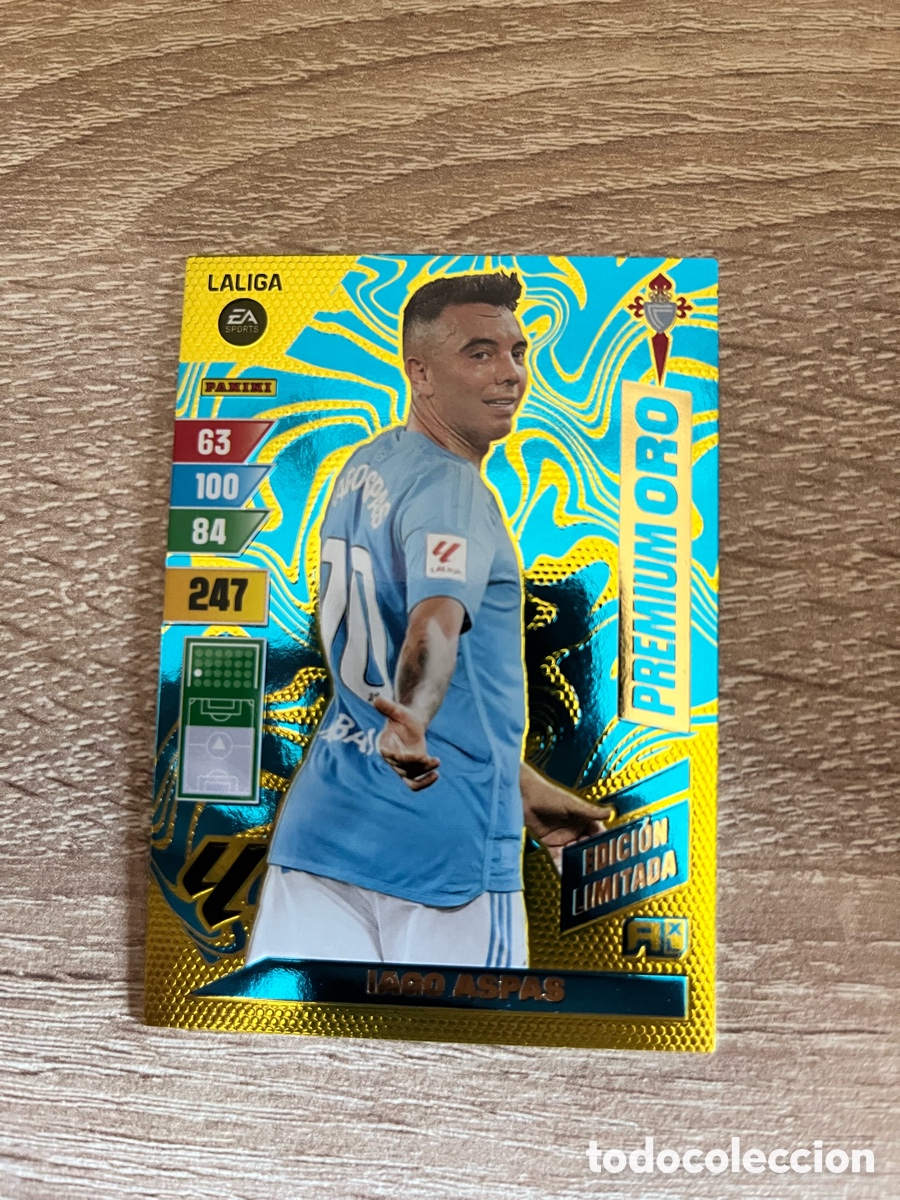 Figurine di Calcio: IAGO ASPAS PREMIUN ORO ADRENALYN 2023 2024 23 24 CELTA DE VIGO