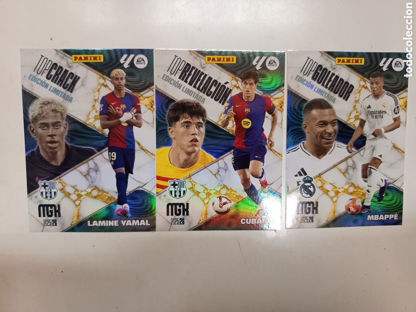 Cromos de f&uacute;tbol: MEGACRACKS 2025 2026 YAMAL MBAPPE CUBARSI TOP CRACK GOLEADOR REVELACI&Oacute;N