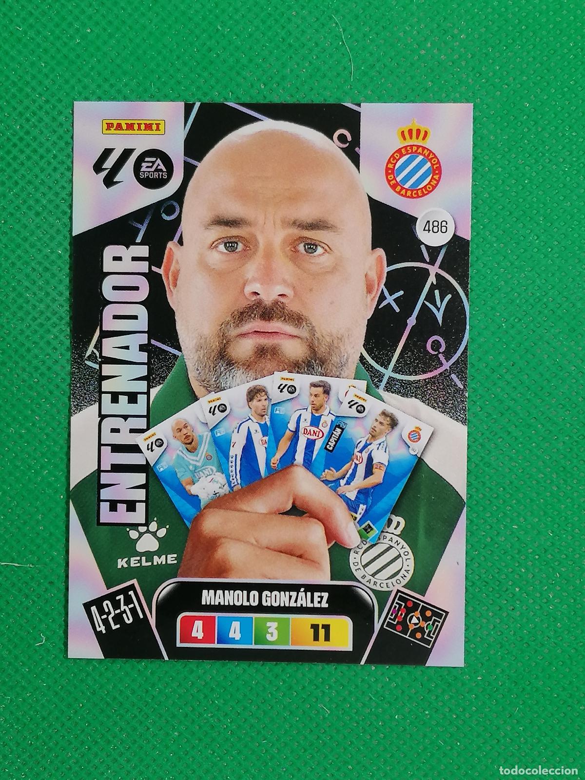 Cromos de f&uacute;tbol: 486 MANOLO GONZALEZ ESPANYOL ENTRENADOR ⚽ LIGA ADRENALYN XL 2025 2026 25 26 ⚽