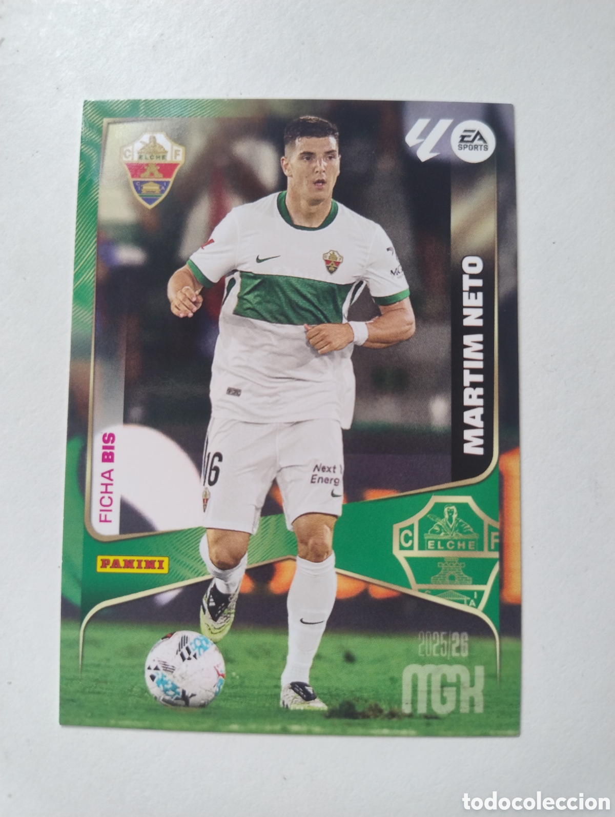 Cromos de f&uacute;tbol: 139 bis - Martim Neto - Elche - Megacracks 2025 - 2026 Ficha bis