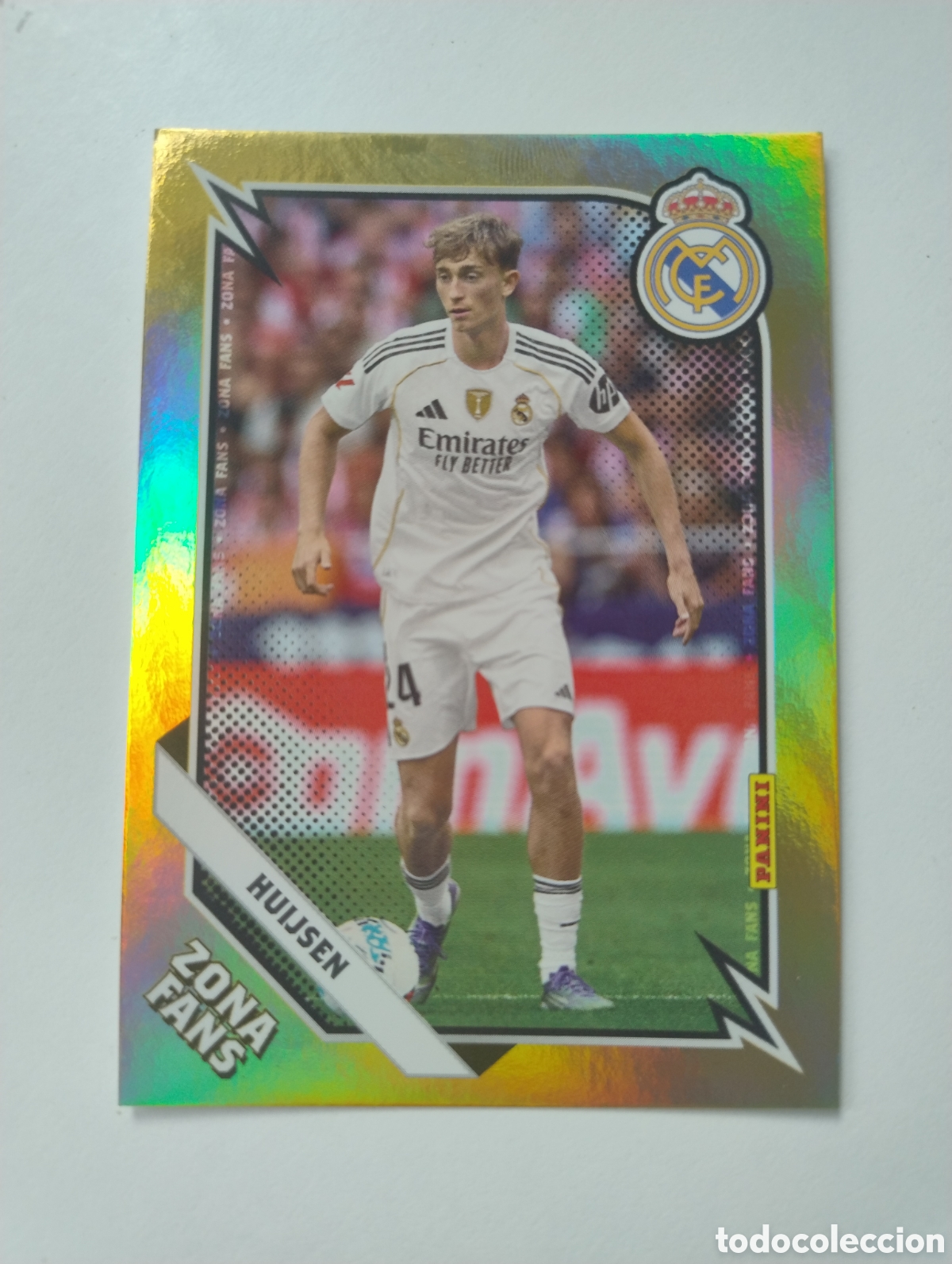 Cromos de f&uacute;tbol: KO 34 - Huijsen - Real Madrid - Panini Club Zona Fans Kromix Paralela