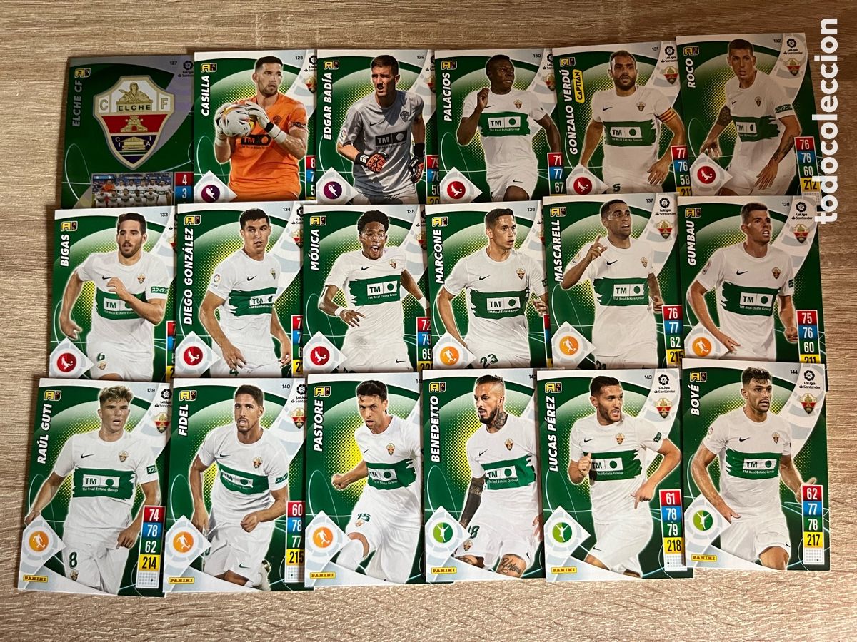 Figurine di Calcio: ELCHE CF ADRENALYN 2021 2022 21 22 LOTE EQUIPO TEAM B&Aacute;SICO COMPLETO