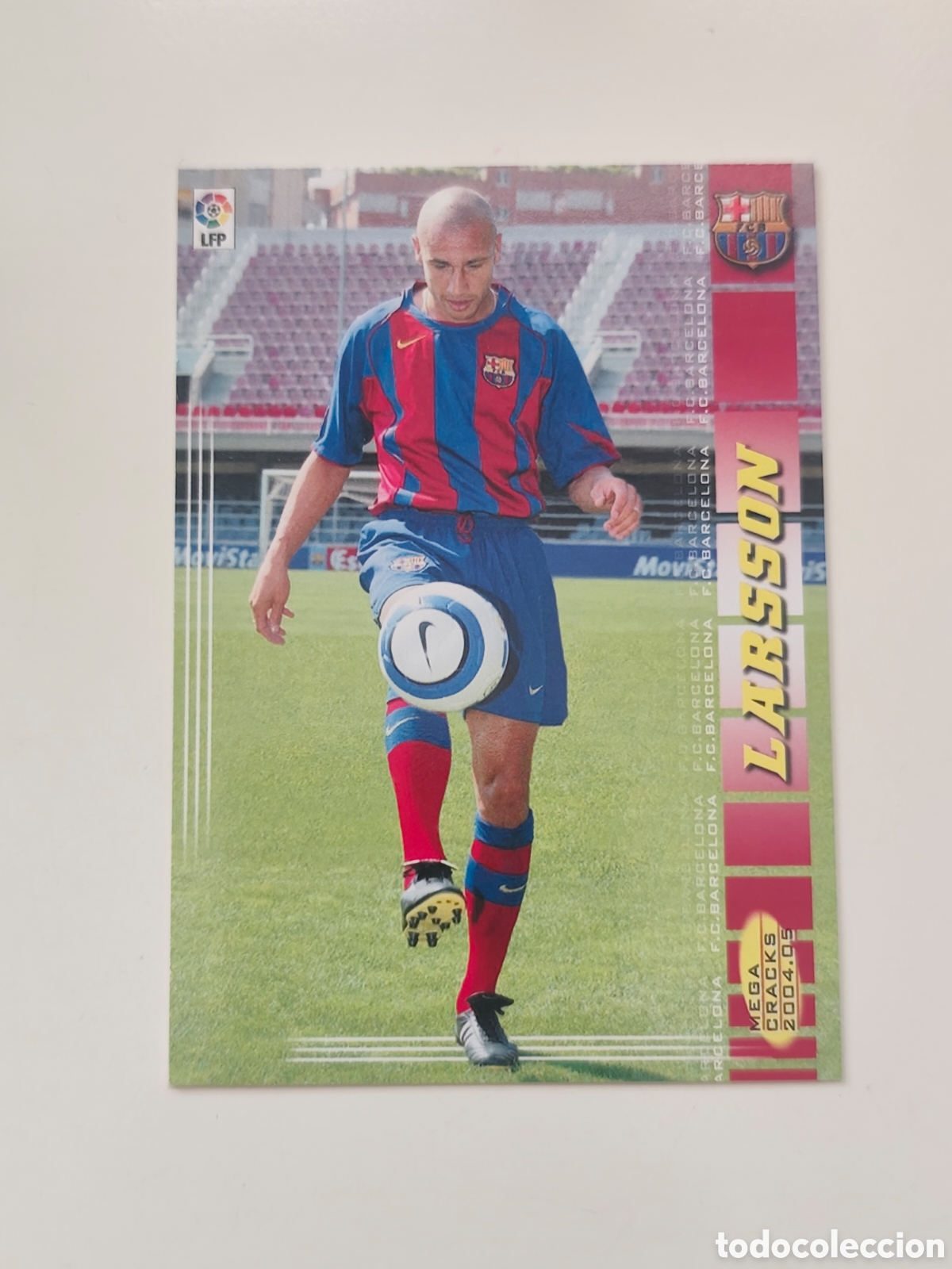 Cromos de f&uacute;tbol: 72 LARSSON FC BARCELONA MEGACRACKS 2004 2005