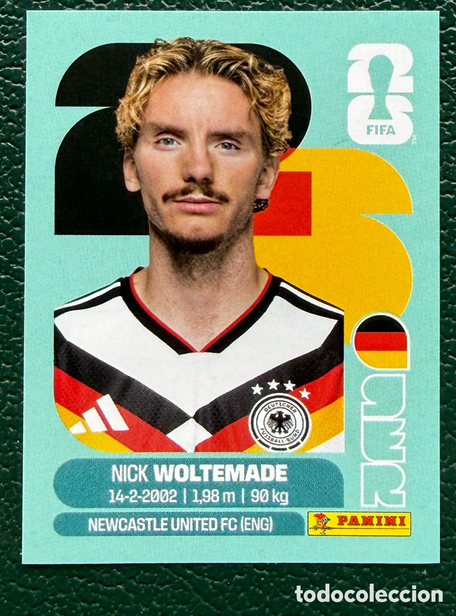 Cromos de Futebol: GER 20 NICK WOLTEMADE ALEMANIA CROMOS ALBUM FIFA WORLD CUP MUNDIAL 2026 PANINI
