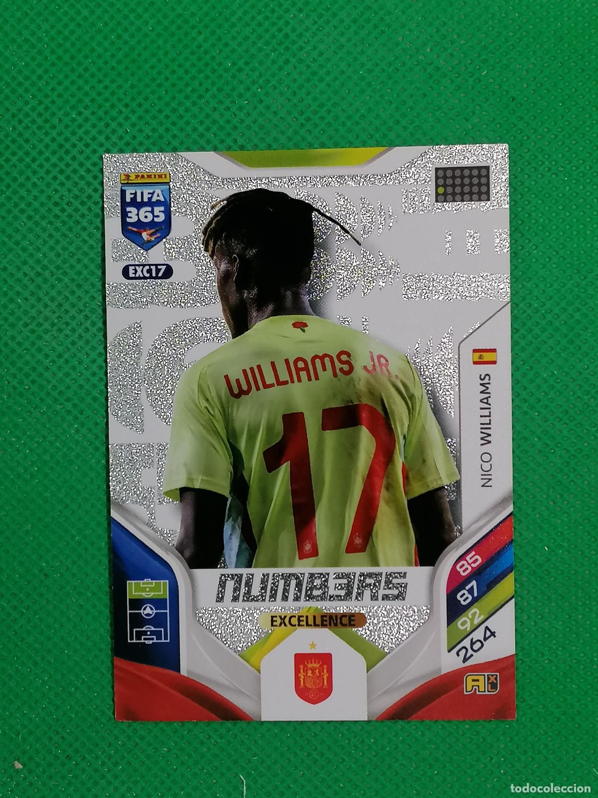 Cromos de f&uacute;tbol: EXC 17 EXC17 NICO WILLIAMS ESPA&Ntilde;A NUMBERS EXCELLENCE ⚽ PANINI ADRENALYN FIFA 365 2025 2026 25 26 ⚽