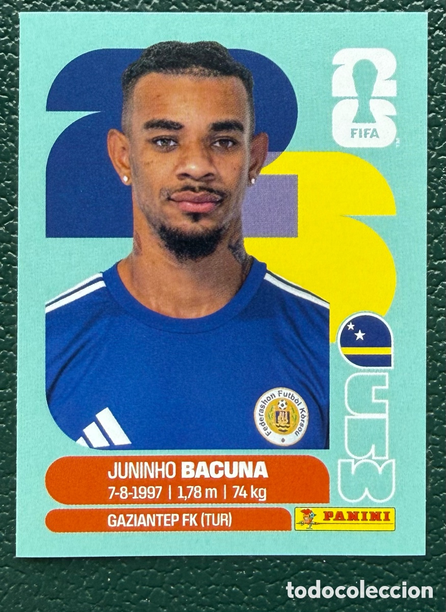 Cromos de Futebol: CUW 11 JUNINHO BACUNA CURA&Ccedil;AO CROMOS ALBUM FIFA WORLD CUP MUNDIAL 2026 PANINI