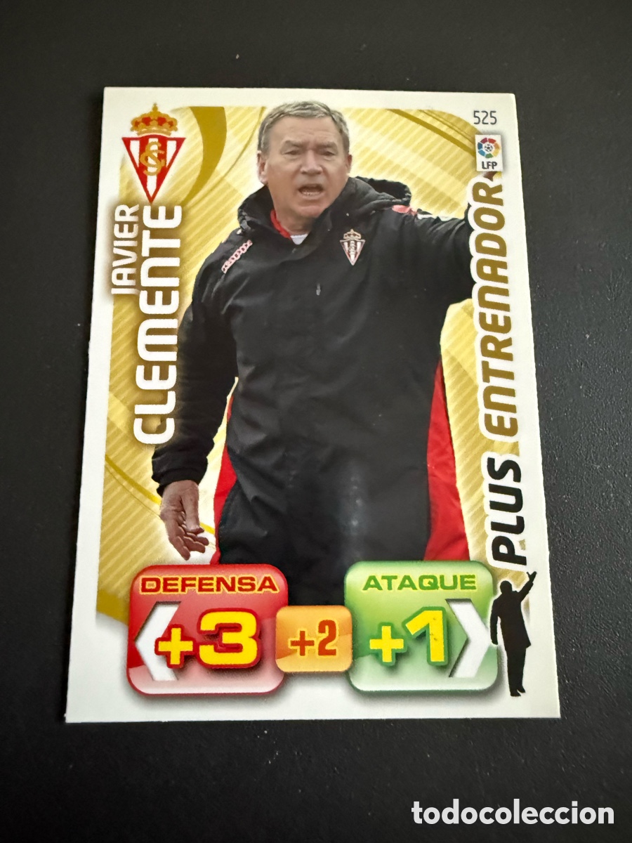 Cromos de f&uacute;tbol: Adrenalyn XL. 2011-12. n 525. CLEMENTE ( Sporting). Plus Entrenador