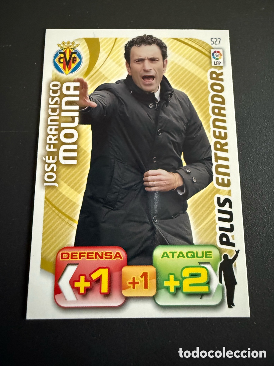 Cromos de f&uacute;tbol: Adrenalyn XL. 2011-12. n 527. MOLINA ( Villarreal ). Plus Entrenador