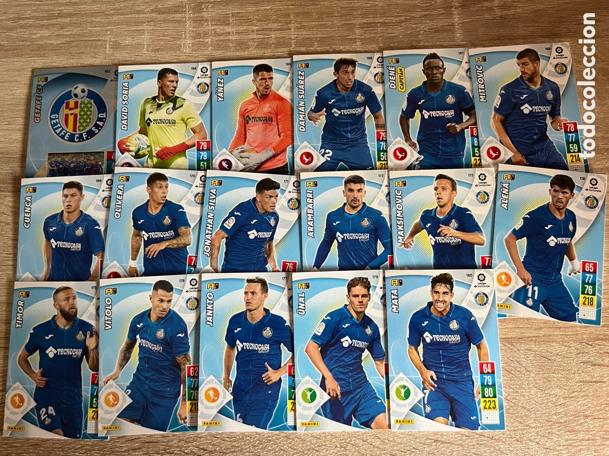 Cromos de f&uacute;tbol: GETAFE ADRENALYN 2021 2022 21 22 LOTE EQUIPO TEAM B&Aacute;SICO COMPLETO
