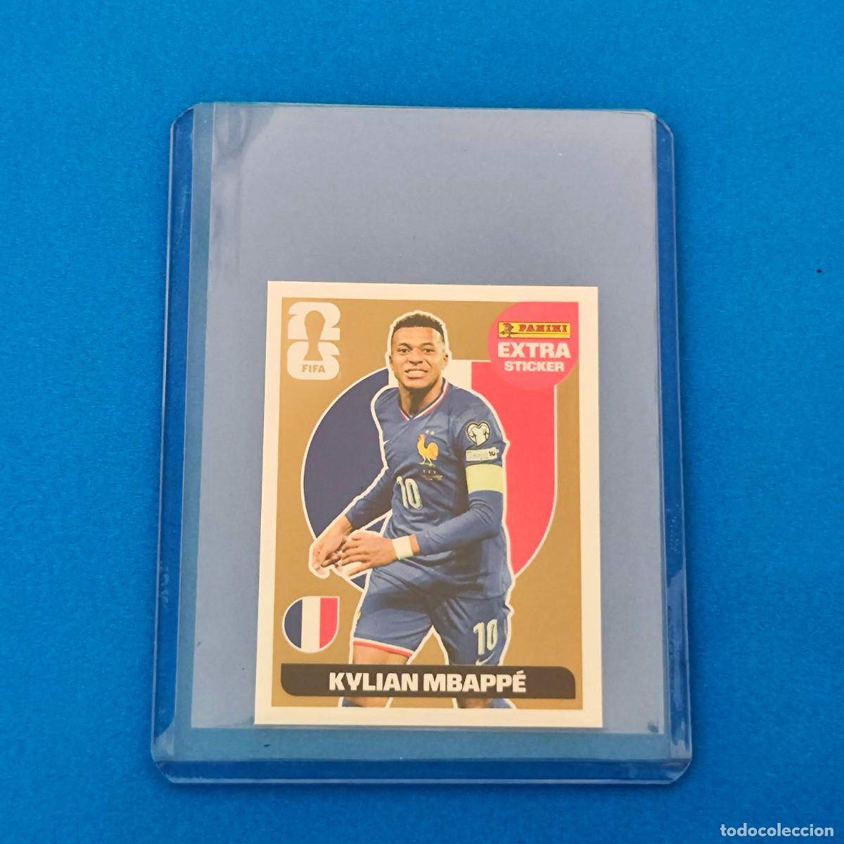 Cromos de f&uacute;tbol: Panini FIFA World Cup 2026 Mundial Extra Sticker Oro Mbapp&eacute; Francia Gold