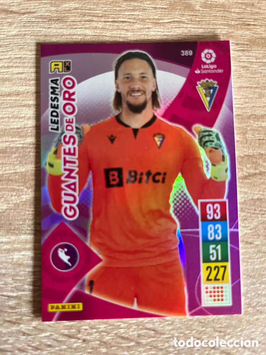 Cromos de Futebol: 389 LEDESMA GUANTES DE ORO ADRENALYN 2021 2022 21 22 C&Aacute;DIZ