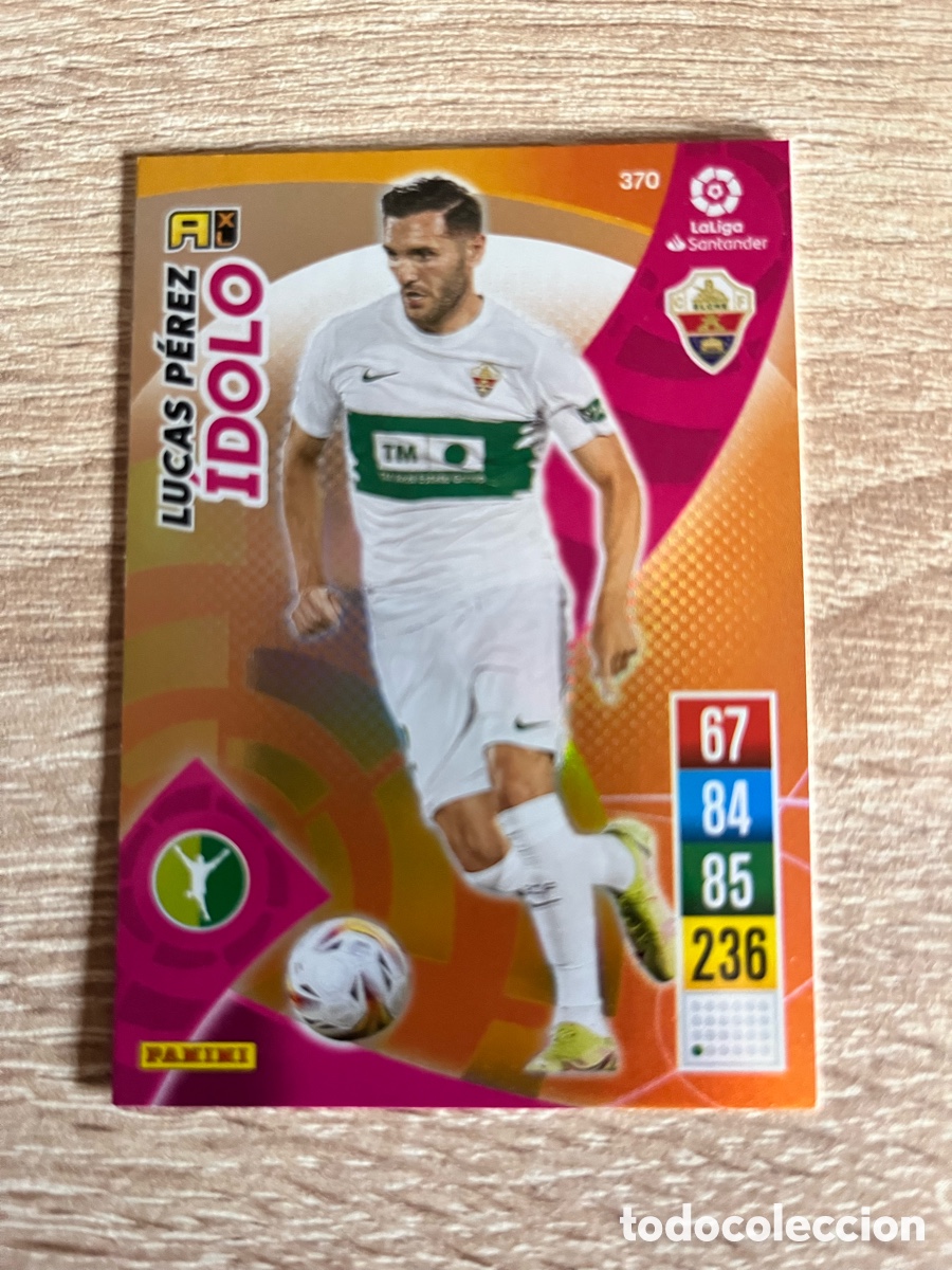 Cromos de f&uacute;tbol: 370 LUCAS P&Eacute;REZ &Iacute;DOLO ADRENALYN 2021 2022 21 22 ELCHE