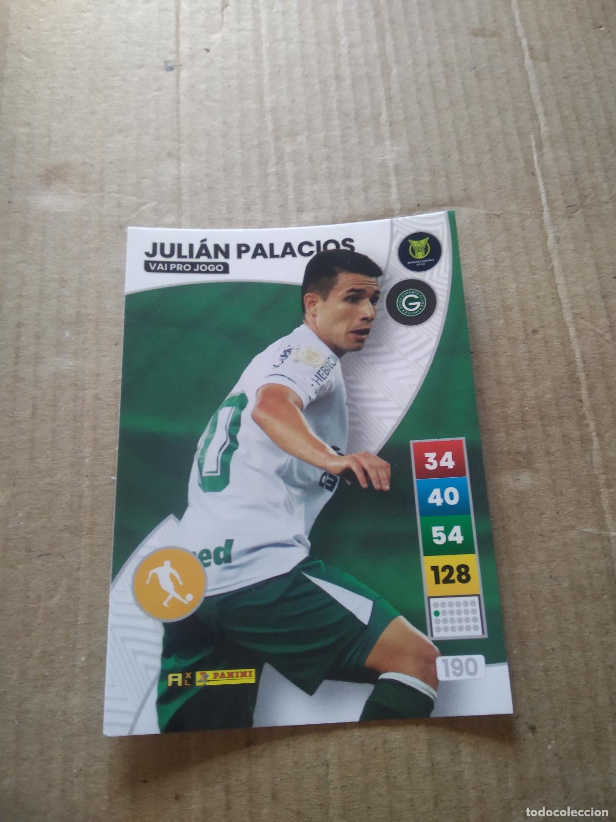 Cromos de f&uacute;tbol: 190 JULIAN PALACIOS GOIAS CROMO FUTBOL PANINI ADRENALYN LIGA BRASIL 2023 BRASILEIRAO