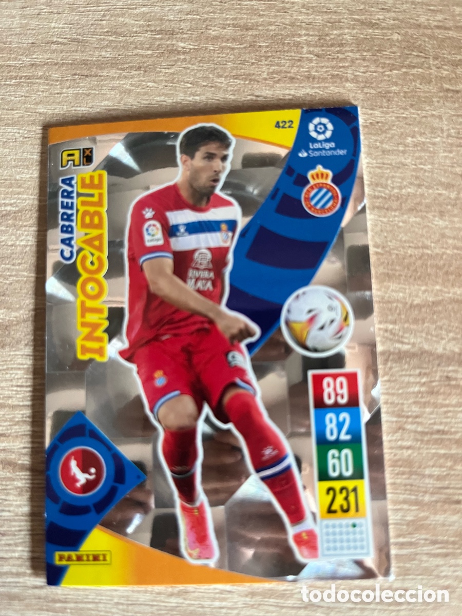 Cromos de f&uacute;tbol: 422 CABRERA INTOCABLE ADRENALYN 2021 2022 21 22 ESPA&Ntilde;OL ESPANYOL