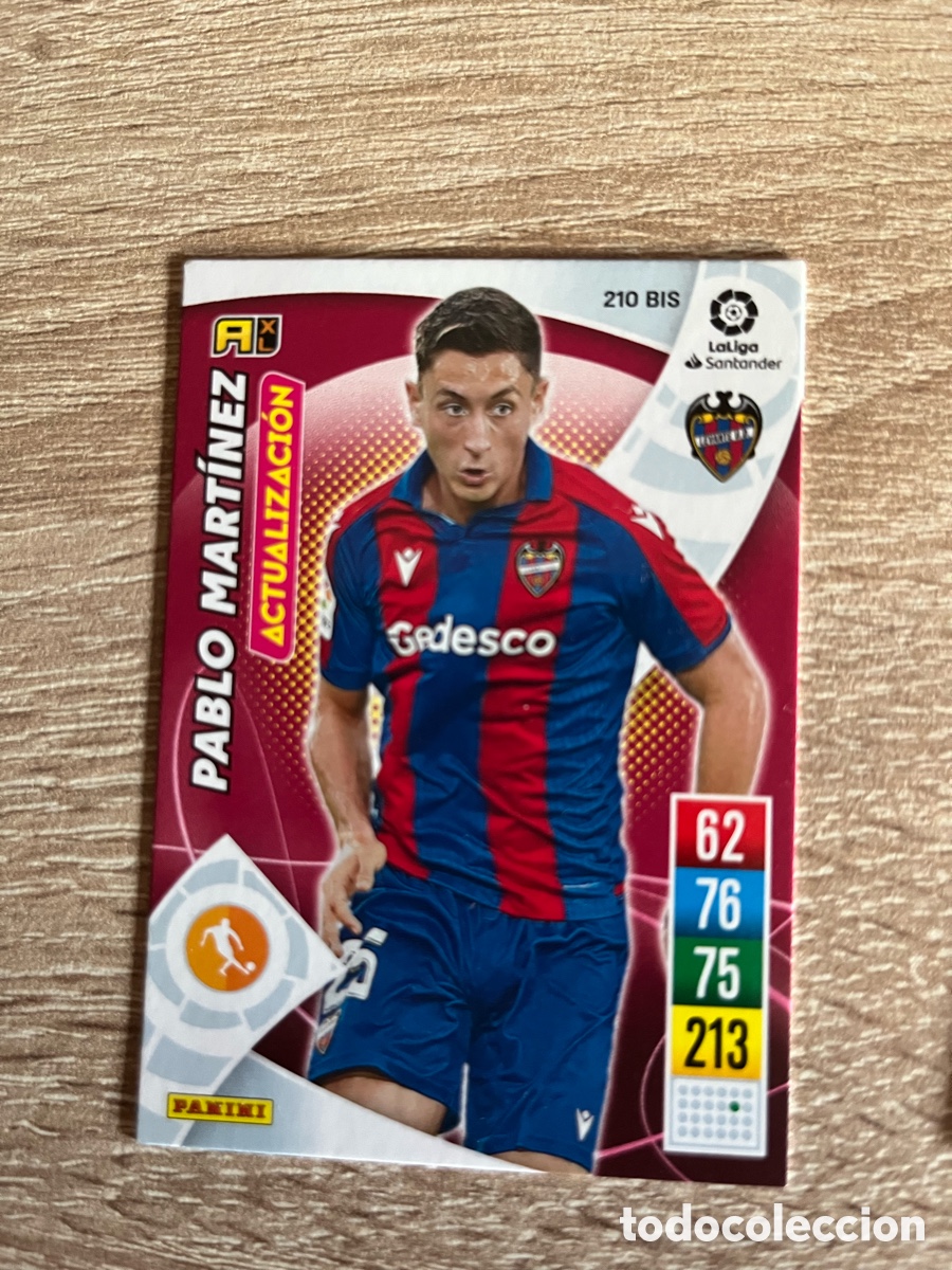 Figurine di Calcio: 210 BIS PABLO MART&Iacute;NEZ ACTUALIZACI&Oacute;N ADRENALYN 2021 2022 21 22 LEVANTE