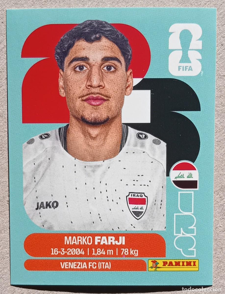 Cromos de f&uacute;tbol: Figurina Panini 2026 Cromo World Cup Usa Mundial 2026 Marko Farji Iraq n IRQ 16