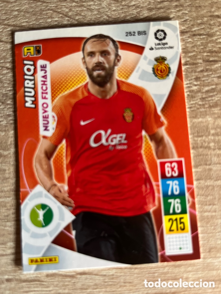 Cromos de f&uacute;tbol: 252 BIS MURIQI NUEVO FICHAJE ADRENALYN 2021 2022 21 22 MALLORCA