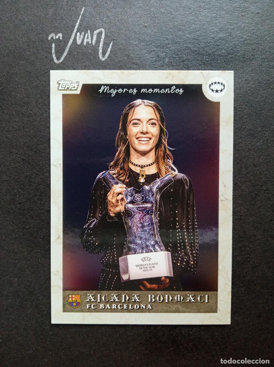 Football Stickers: MEJORES MOMENTOS WOMEN PLAYER YEAR 22/23 ⚽ TOPPS &reg; AITANA BONMATI BARCELONA CURATED SET 2024 NUEVO