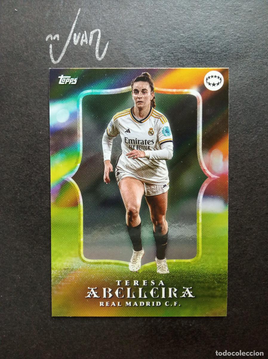 Figurine di Calcio: ESTRELLAS UWCL TERESA ABELLEIRA REAL MADRID ⚽ TOPPS&reg; SET AITANA BONMATI UEFA WOMEN CHAMPIONS 2024