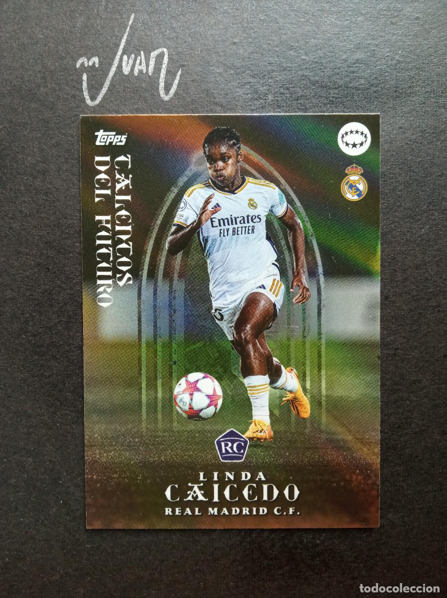 Football Stickers: TALENTOS FUTURO ROOKIE LINDA CAICEDO REAL MADRID ⚽ TOPPS &reg; SET AITANA BONMATI WOMEN CHAMPIONS 2024