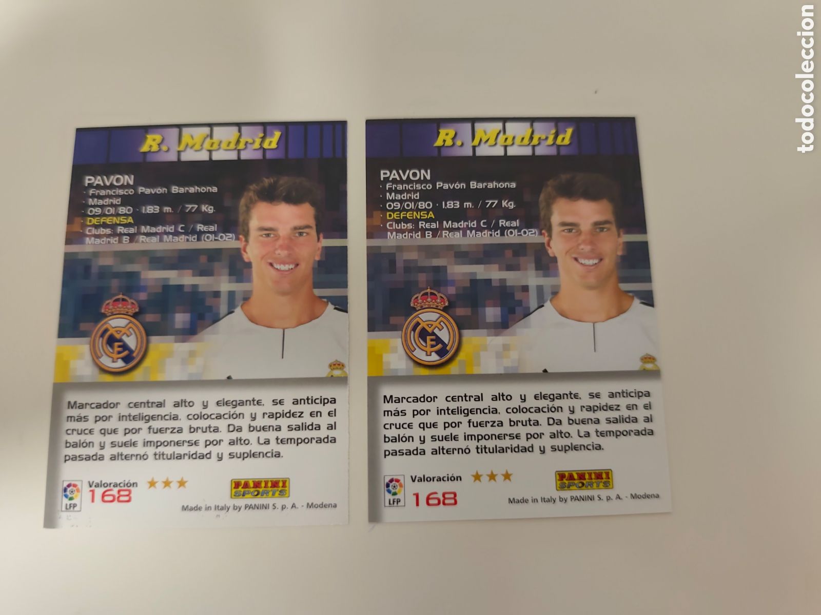 Cromos de f&uacute;tbol: DOBLE TRASERA N&Uacute;MERO.. 168 PAV&Oacute;N REAL MADRID MEGACRACKS 2004 2005