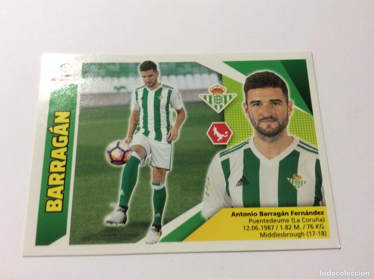 Cromos de f&uacute;tbol: &Uacute;ltimo fichaje 3 Barrag&aacute;n Real Betis Este 2017 2018 17 18 Panini