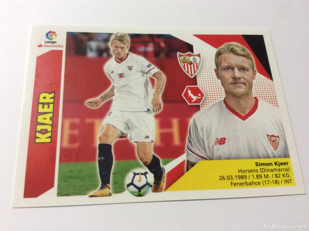 Cromos de f&uacute;tbol: &Uacute;ltimo fichaje 45 Kjaer Sevilla FC Este 2017 2018 17 18 Panini