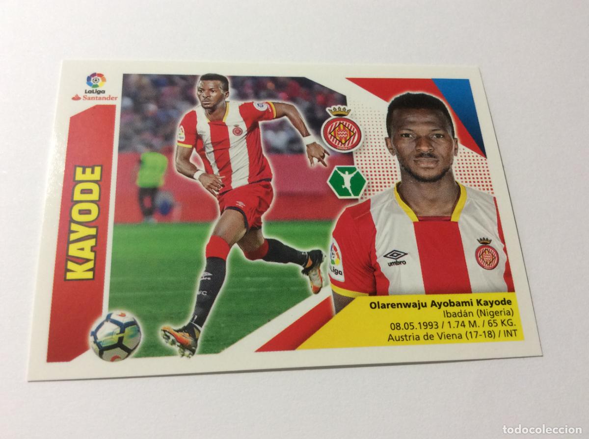 Cromos de f&uacute;tbol: Kayode Coloca 16 BIS Girona FC Este 2017 2018 17 18 Panini
