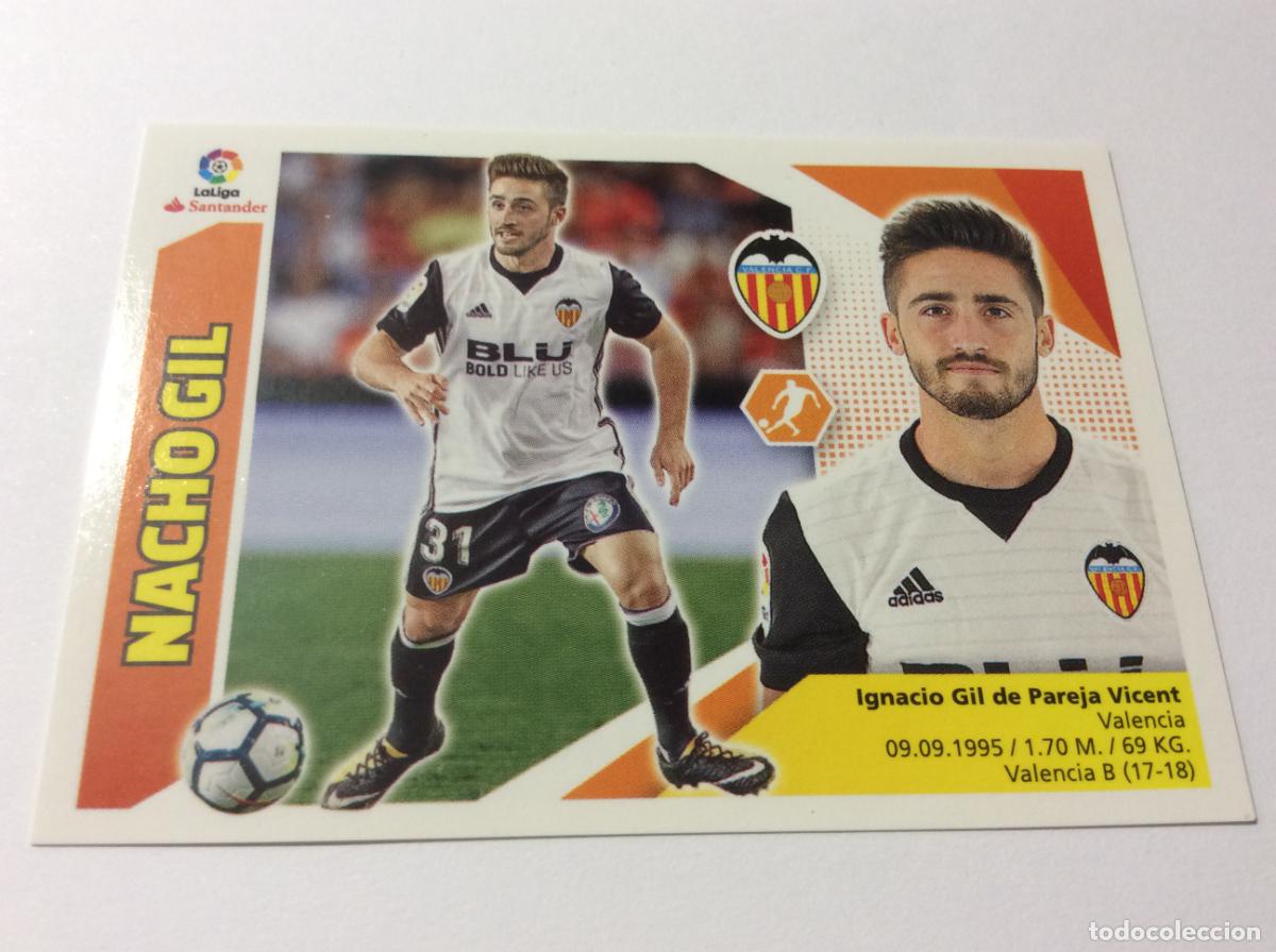 Cromos de f&uacute;tbol: Nacho Gil 9 B Valencia CF Este 2017 2018 17 18 Panini