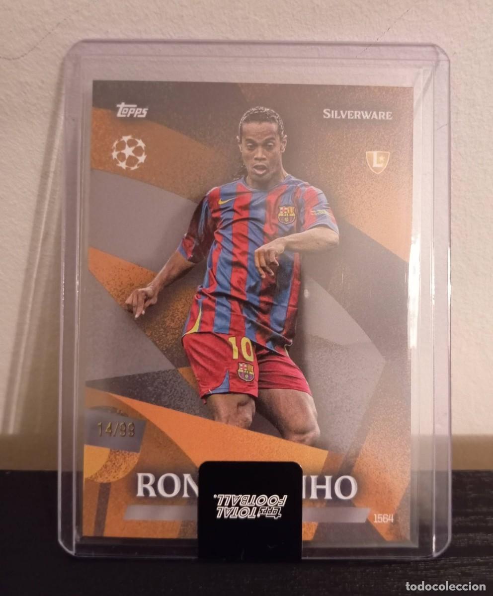 Cromos de f&uacute;tbol: -TOPPS TOTAL FOOTBALL 25-26 : RONALDINHO ( BARCELONA ) NUMERADA 14/99 . /99 SILVERWARE