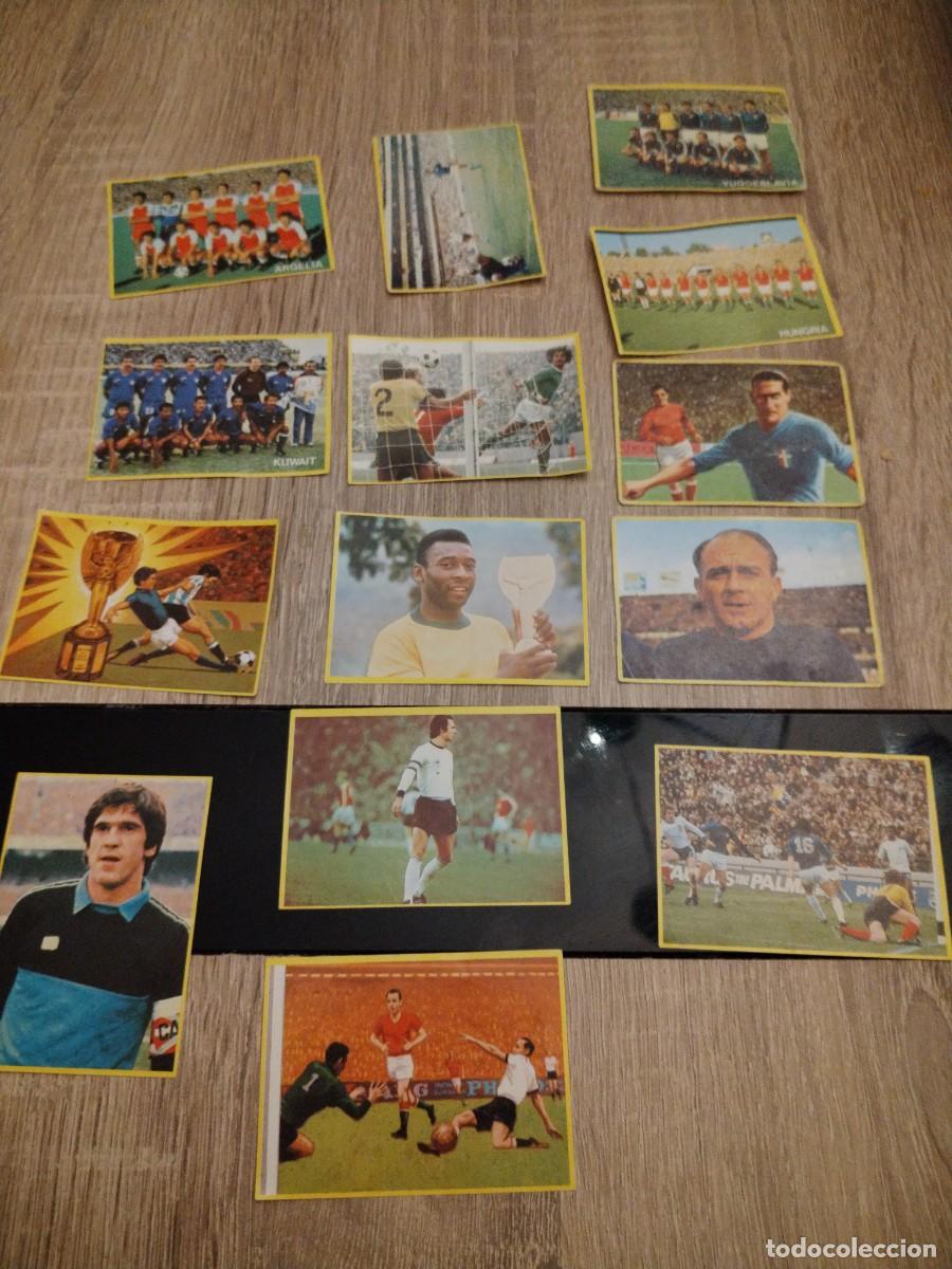 Cromos de f&uacute;tbol: F&uacute;tbol en acci&oacute;n- Danone -lote 14 cromos diferentes, arconada, pele etc