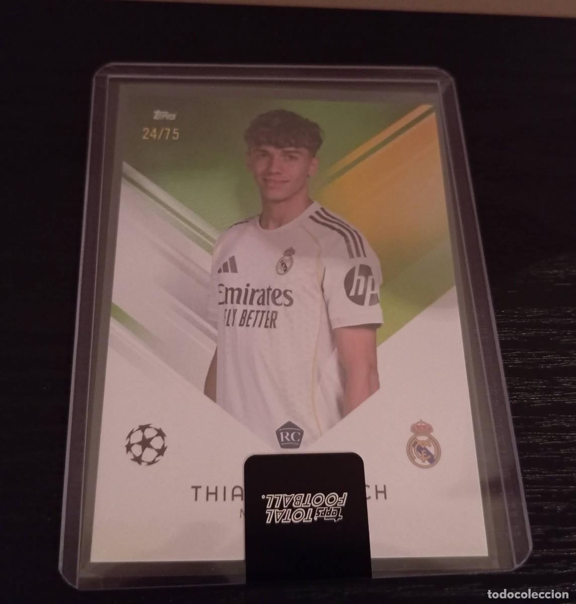Cromos de f&uacute;tbol: -TOPPS TOTAL FOOTBALL 25-26 : THIAGO PITARCH ( REAL MADRID ) NUMERADA 24/75 . /75