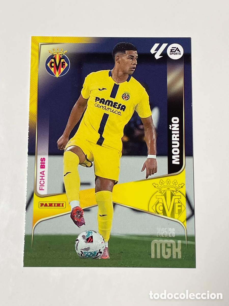 Cromos de f&uacute;tbol: Santiago Mouri&ntilde;o Villarreal Panini Megacracks 2025/26 #366 BIS