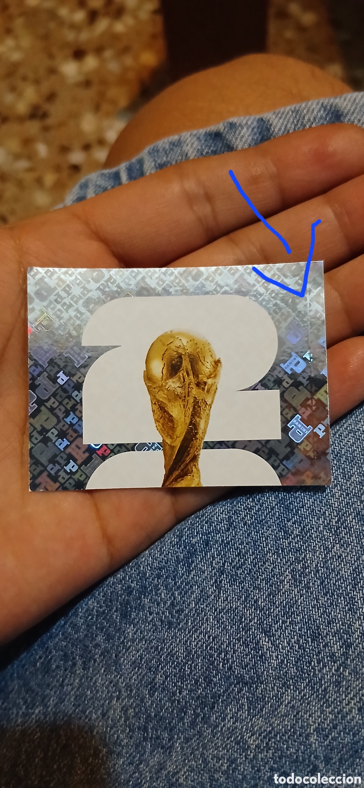Cromos de f&uacute;tbol: Cromo FWC 1 con Imperfecto de Fabrica