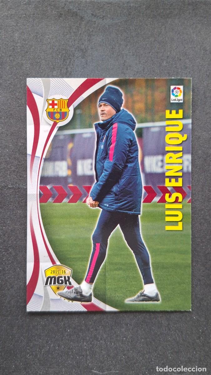 Football Stickers: L1 LUIS ENRIQUE ENTRENADOR CORREGIDO F. C. BARCELONA 56 PANINI MEGACRACKS 2015 2016 15 16