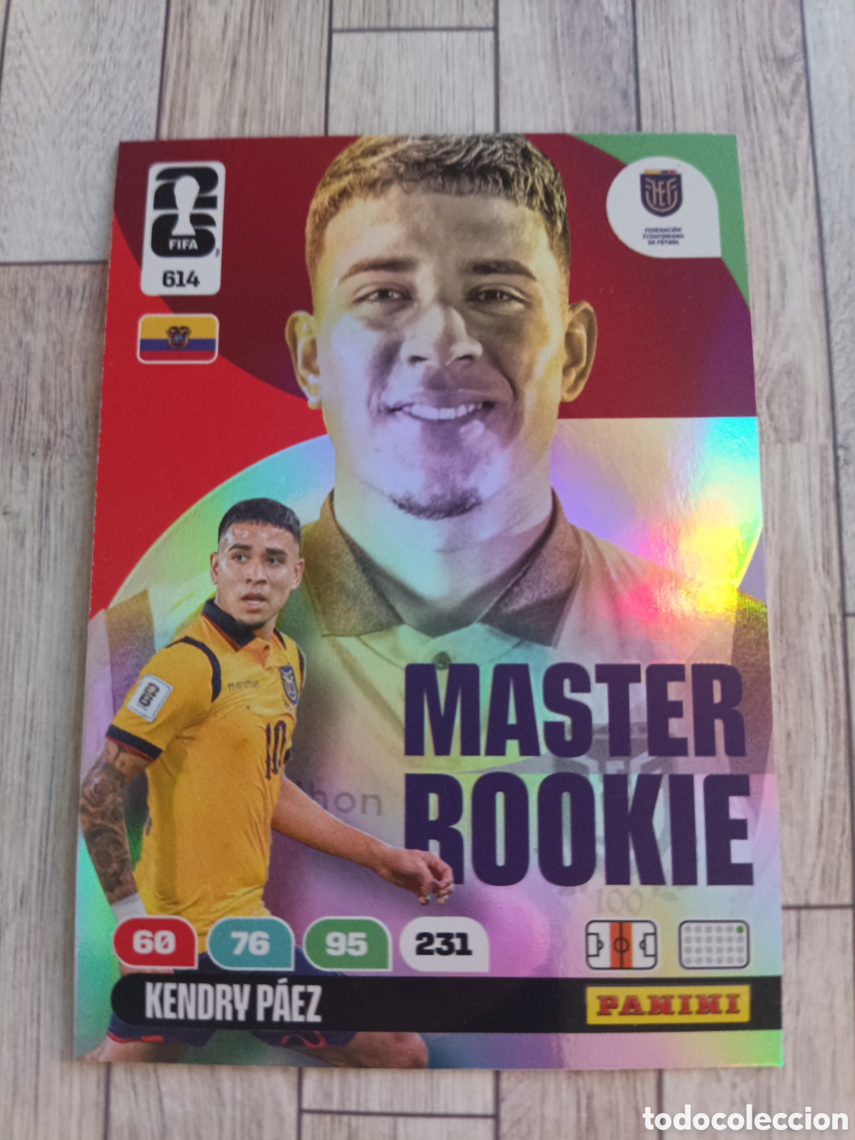 Cromos de f&uacute;tbol: 614 KENDRY P&Aacute;EZ ECUADOR MASTER ROOKIE ADRENALYN XL MUNDIAL WORLD CUP 2026 PANINI 26