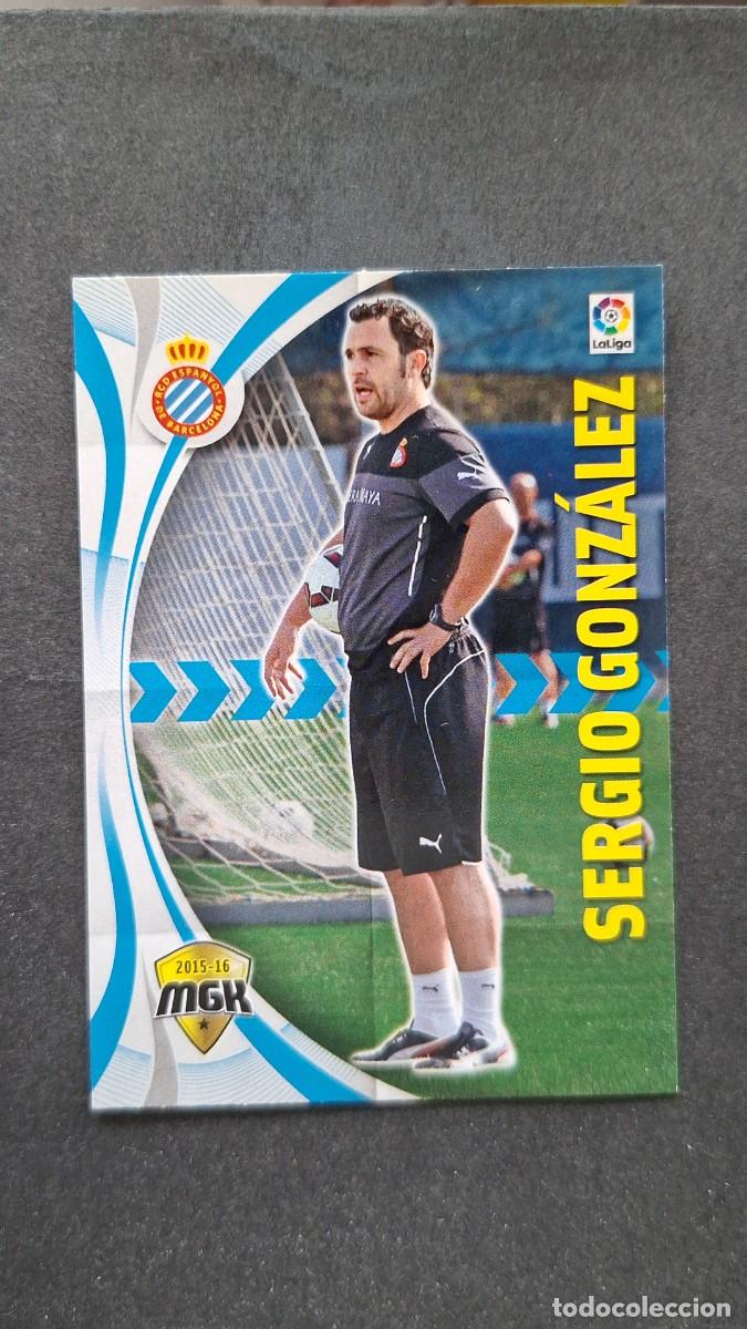 Cromos de f&uacute;tbol: L1 SERGIO GONZALEZ ENTRENADOR R. C. D. ESPA&Ntilde;OL 191 PANINI MEGACRACKS 2015 2016 15 16