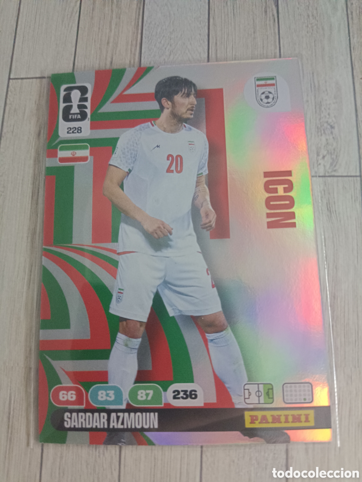 Cromos de f&uacute;tbol: 228 SARDAR AZMOUN ICON IRAN ADRENALYN XL MUNDIAL WORLD CUP 2026 PANINI 26